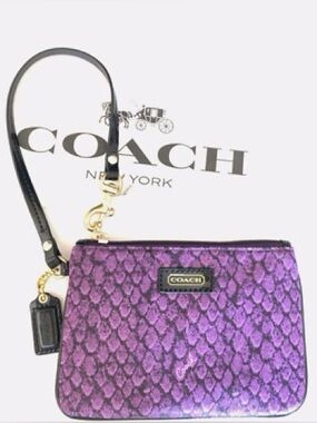 Coach Purple Wristlet